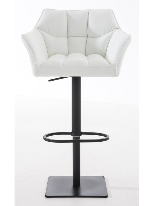Juego de 2 taburetes de bar Damaso de piel sintética, blanco Juego de 2 taburetes de bar Damaso de piel sintética, blanco