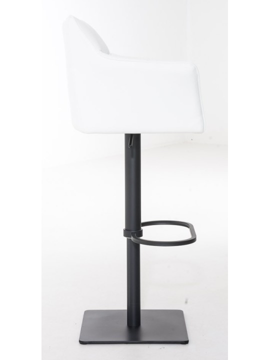 Juego de 2 taburetes de bar Damaso de piel sintética, blanco Juego de 2 taburetes de bar Damaso de piel sintética, blanco