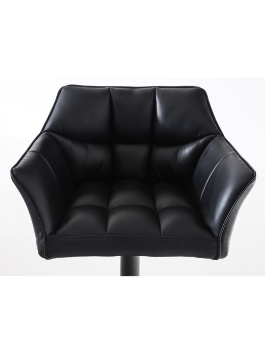 Juego de 2 taburetes de bar Damaso de piel sintética, negro Juego de 2 taburetes de bar Damaso de piel sintética, negro