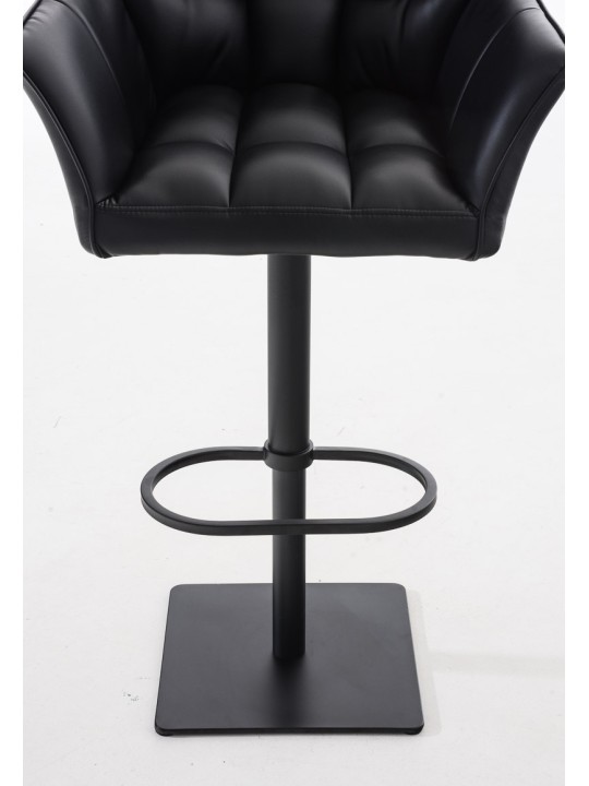 Juego de 2 taburetes de bar Damaso de piel sintética, negro Juego de 2 taburetes de bar Damaso de piel sintética, negro