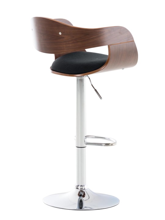 Juego de 2 taburetes de bar Kingston C tela, nogal/negro