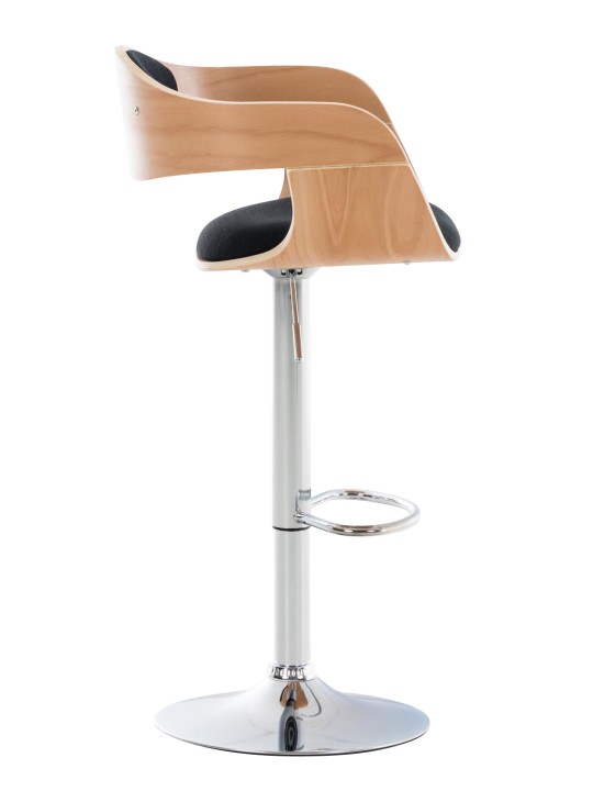 Juego de 2 taburetes de bar Kingston C tela, natural/negro