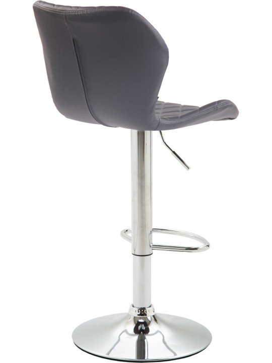 Taburete de bar corcho piel sintética cromado, gris