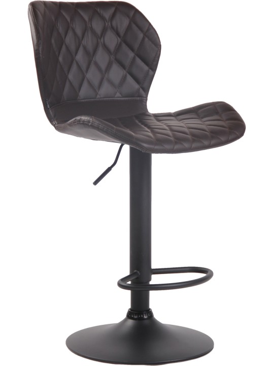 Taburete de bar de corcho de piel sintética, marrón