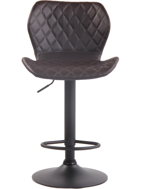 Taburete de bar de corcho de piel sintética, marrón