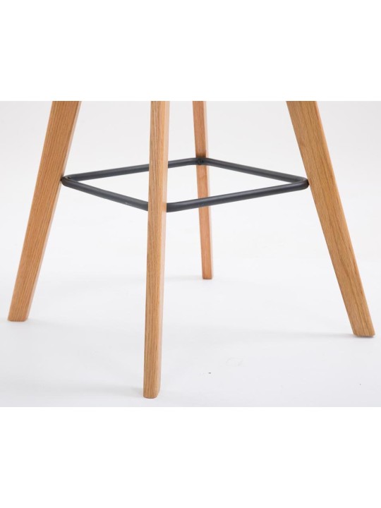 Juego de 2 taburetes de bar Metz tela natural, gris