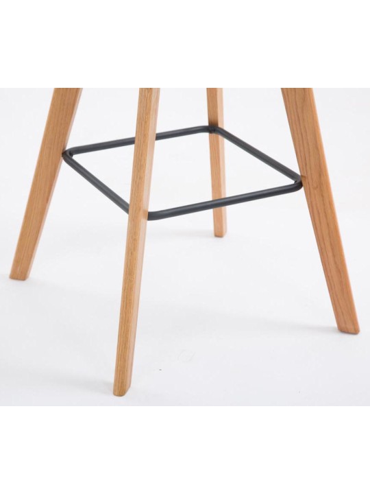 Juego de 2 taburetes de bar Metz tela natural, crema