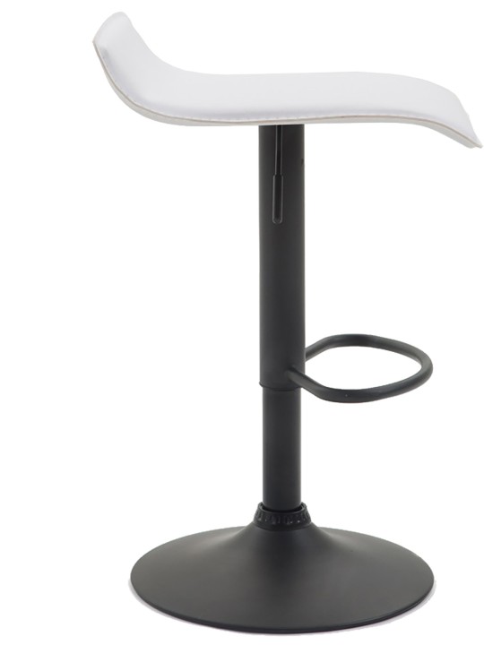Taburete de bar Dyn V2 cuero artificial, blanco