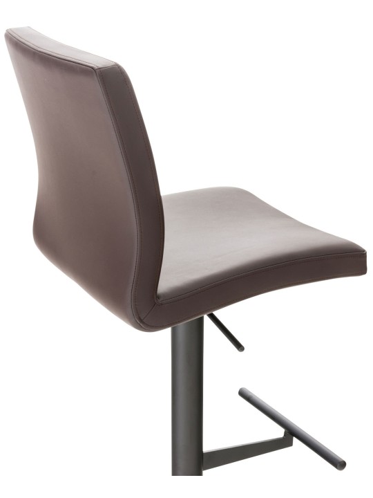 Juego de 2 taburetes de bar Cadiz piel sintética, marrón Juego de 2 taburetes de bar Cadiz piel sintética, marrón