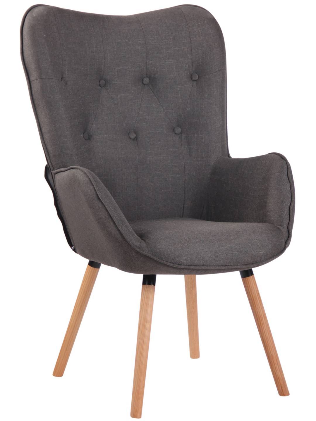 Tumbona Ashford tela natural, gris oscuro