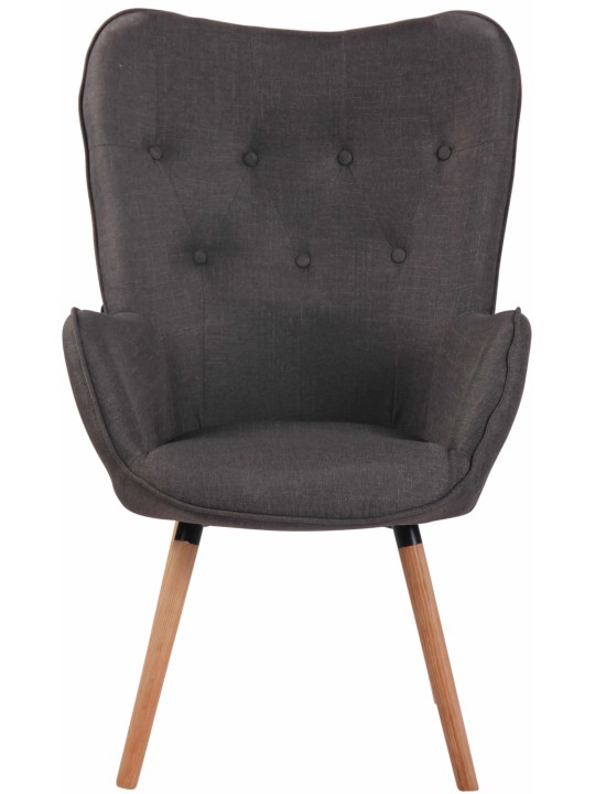 Tumbona Ashford tela natural, gris oscuro