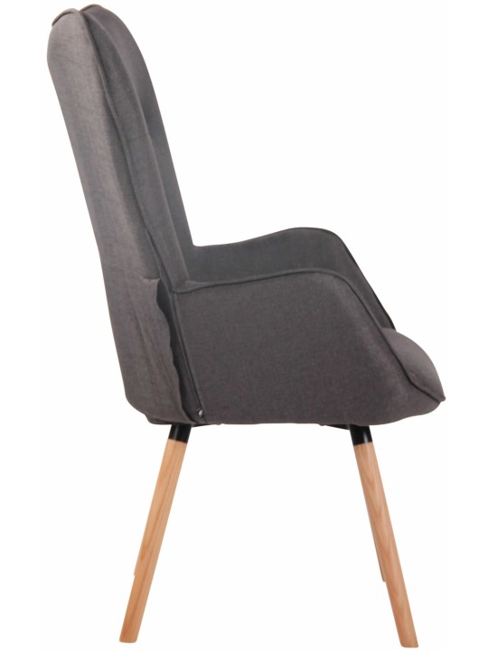 Tumbona Ashford tela natural, gris oscuro