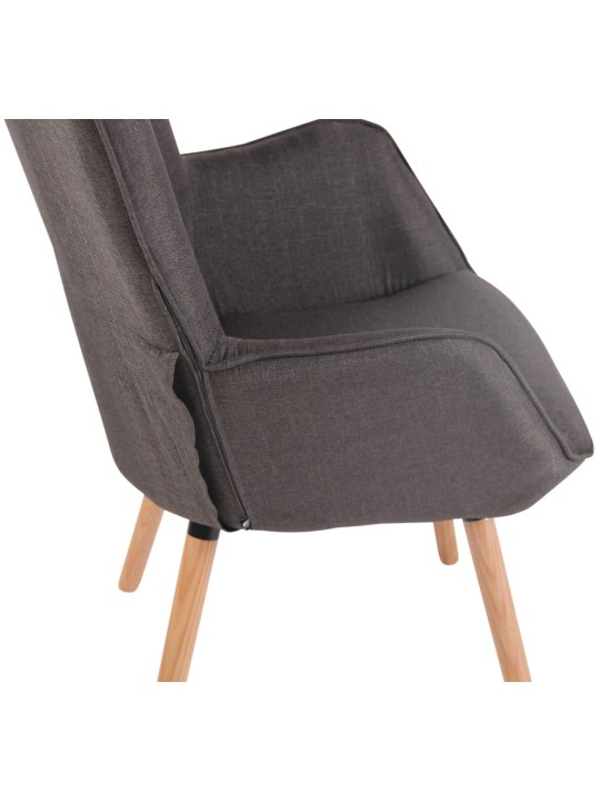 Tumbona Ashford tela natural, gris oscuro