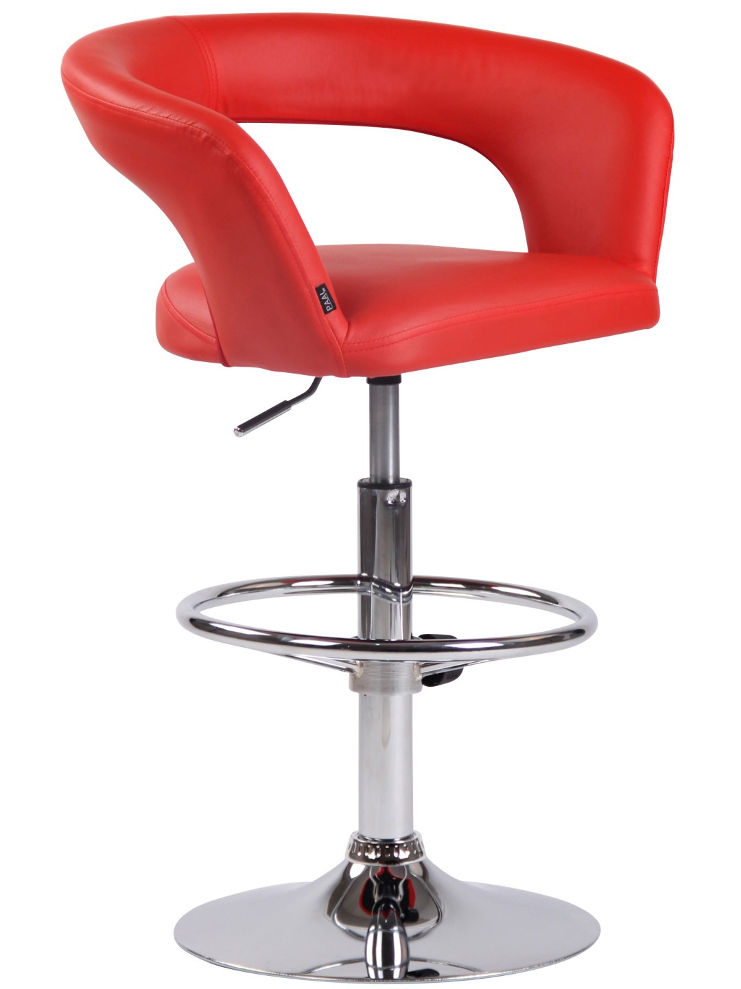 Taburete de bar Jaen piel sintética, rojo