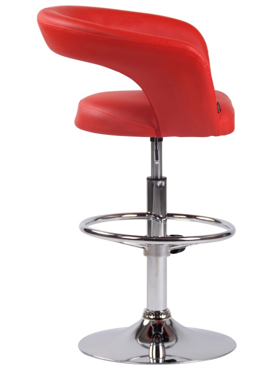 Taburete de bar Jaen piel sintética, rojo Taburete de bar Jaen piel sintética, rojo