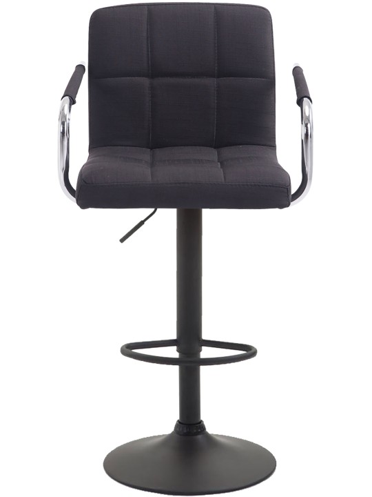 Taburete de bar Lucy V2 tela, negro