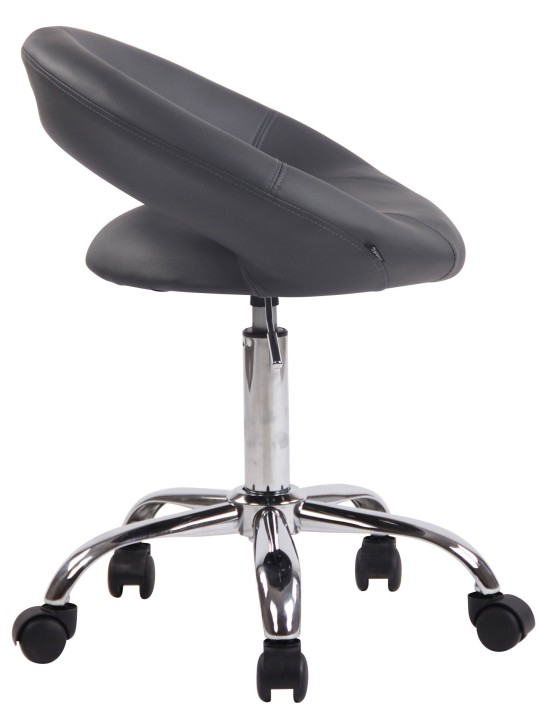 Taburete de trabajo Olinda piel sintética, gris