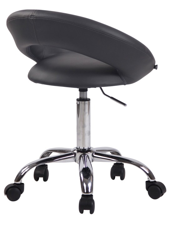 Taburete de trabajo Olinda piel sintética, gris