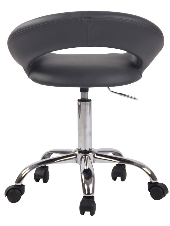 Taburete de trabajo Olinda piel sintética, gris