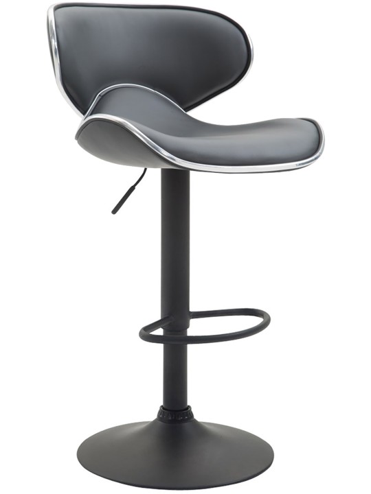 Juego de 2 taburetes de bar Las Vegas V2 de piel sintética, gris Juego de 2 taburetes de bar Las Vegas V2 de piel sintética, gris