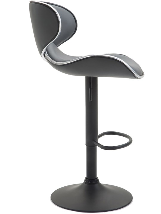 Juego de 2 taburetes de bar Las Vegas V2 de piel sintética, gris Juego de 2 taburetes de bar Las Vegas V2 de piel sintética, gris