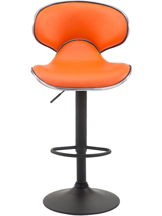 Juego de 2 taburetes de bar Las Vegas V2 de piel sintética, naranja Juego de 2 taburetes de bar Las Vegas V2 de piel sintética, naranja