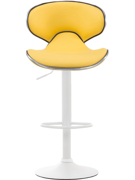 Juego de 2 taburetes de bar Las Vegas V2 de piel sintética, amarillo Juego de 2 taburetes de bar Las Vegas V2 de piel sintética, amarillo
