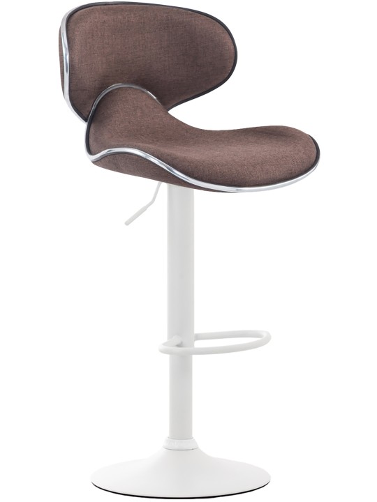 Juego de 2 taburetes de bar Las Vegas V2 tela, marrón