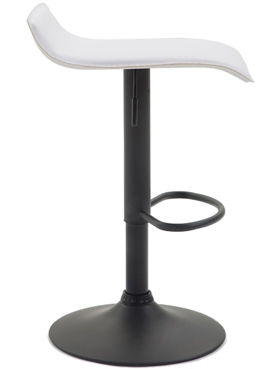 Juego de 2 taburetes de bar Dyn V2 de cuero artificial, blanco