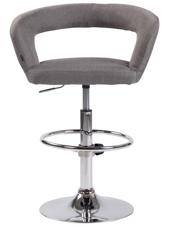 Juego de 2 taburetes de bar tela Jaén, gris