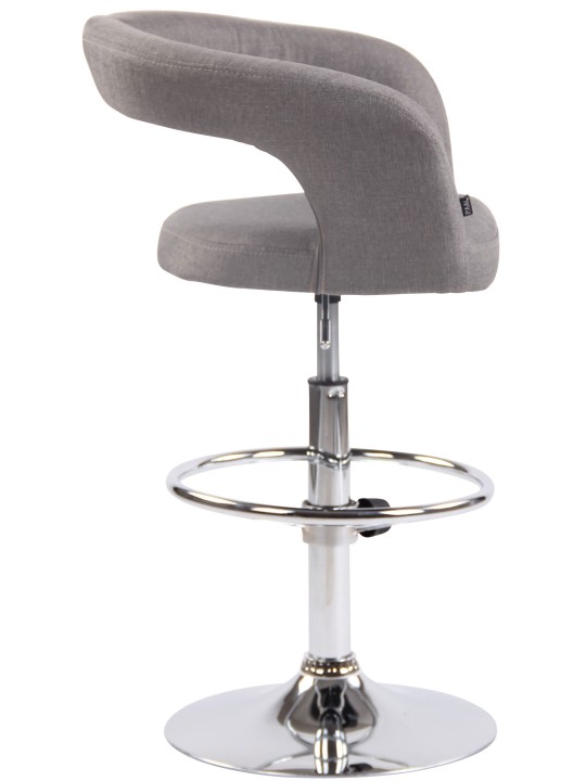 Juego de 2 taburetes de bar tela Jaén, gris