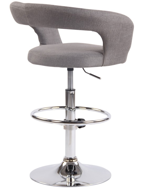 Juego de 2 taburetes de bar tela Jaén, gris