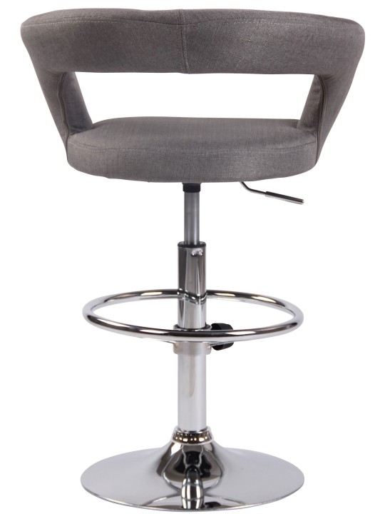 Juego de 2 taburetes de bar tela Jaén, gris