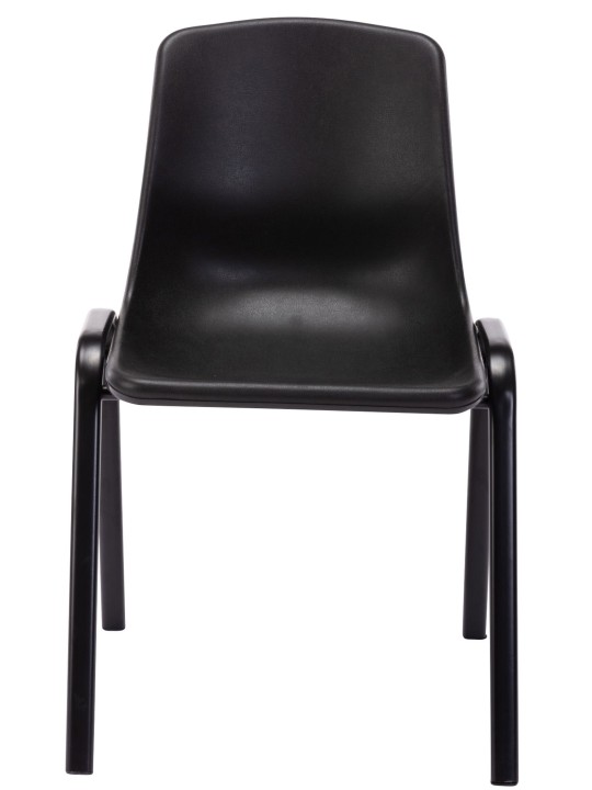 Juego de 4 sillas apilables Nowra plástico, negro Juego de 4 sillas apilables Nowra plástico, negro