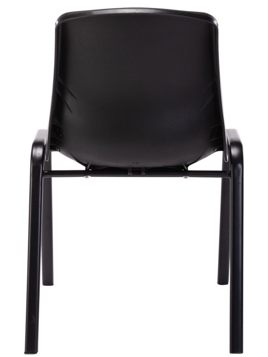 Juego de 4 sillas apilables Nowra plástico, negro Juego de 4 sillas apilables Nowra plástico, negro