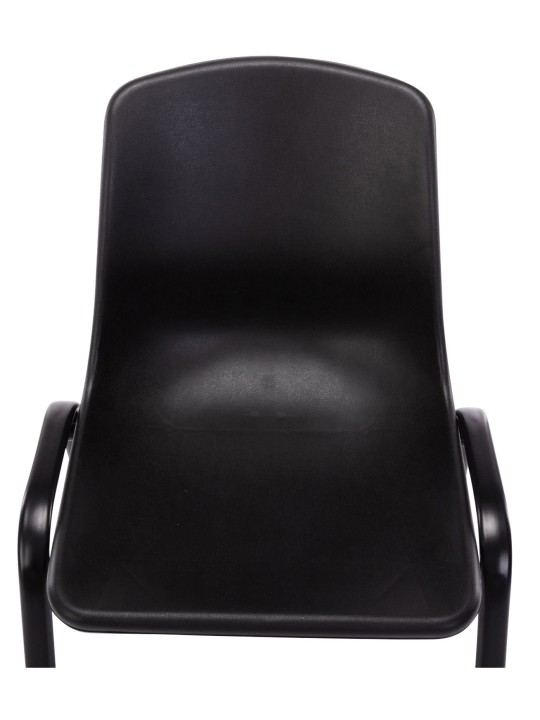 Juego de 4 sillas apilables Nowra plástico, negro Juego de 4 sillas apilables Nowra plástico, negro