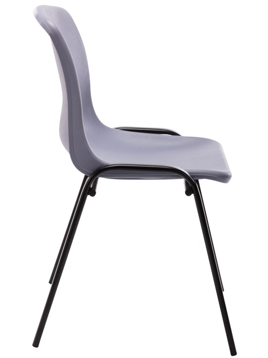 Juego de 4 sillas apilables Nowra plástico, gris Juego de 4 sillas apilables Nowra plástico, gris