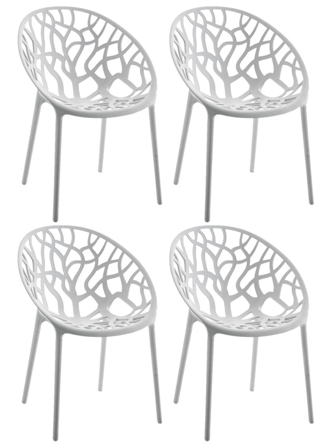 Conjunto de 4 sillas Esperanza, gris claro