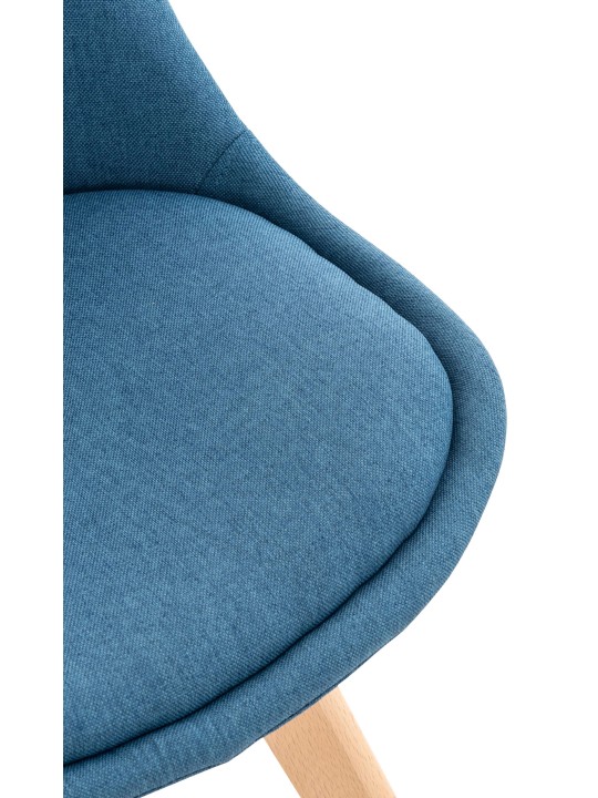 Conjunto de 4 sillas Linares tela, azul Conjunto de 4 sillas Linares tela, azul