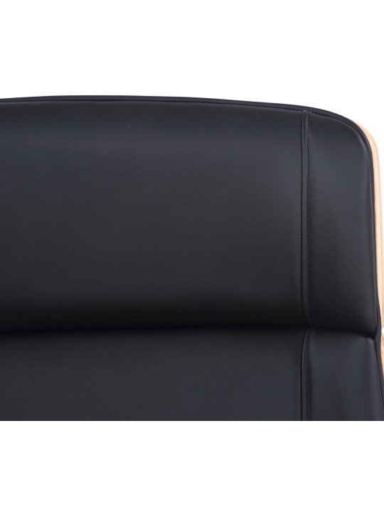 Silla de oficina Varel piel sintética, natural/negro