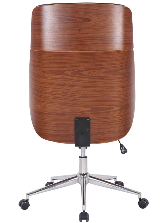 Silla de oficina Varel piel sintética, nogal/marrón