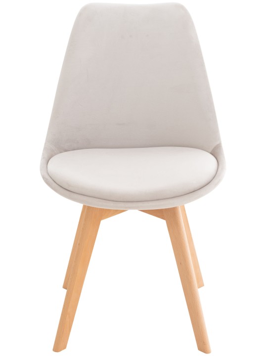 Silla Linares Terciopelo, gris claro Silla Linares Terciopelo, gris claro