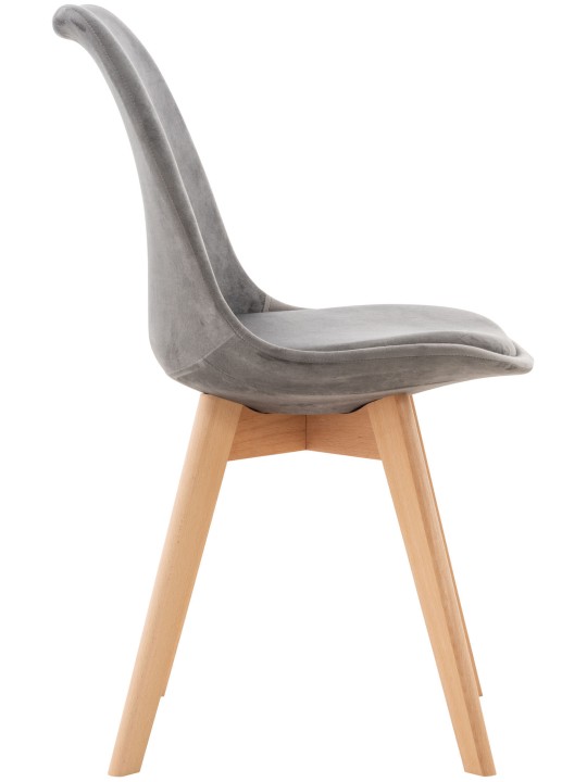 Silla Linares Terciopelo, gris Silla Linares Terciopelo, gris