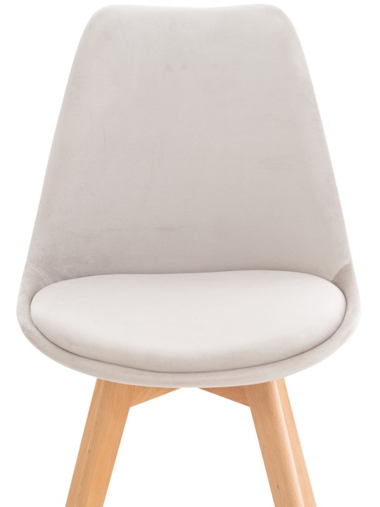 Silla Linares Terciopelo, gris claro Silla Linares Terciopelo, gris claro
