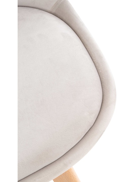 Silla Linares Terciopelo, gris claro Silla Linares Terciopelo, gris claro