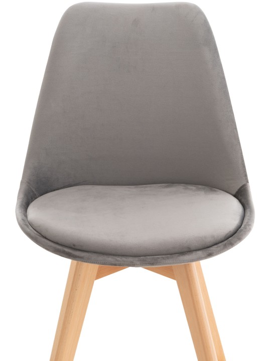 Silla Linares Terciopelo, gris Silla Linares Terciopelo, gris