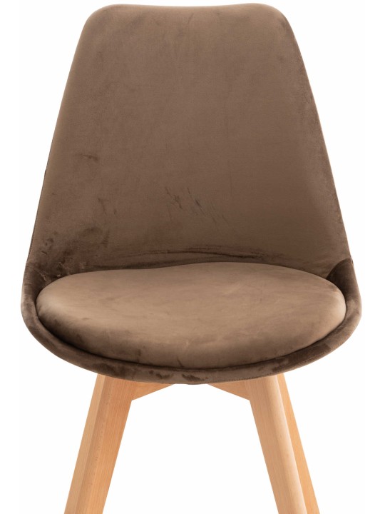 Silla Linares Terciopelo, marrón oscuro Silla Linares Terciopelo, marrón oscuro