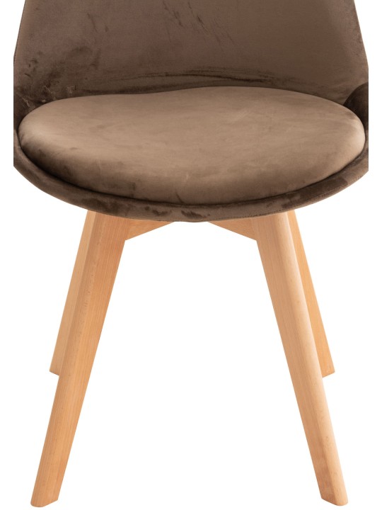 Silla Linares Terciopelo, marrón oscuro Silla Linares Terciopelo, marrón oscuro