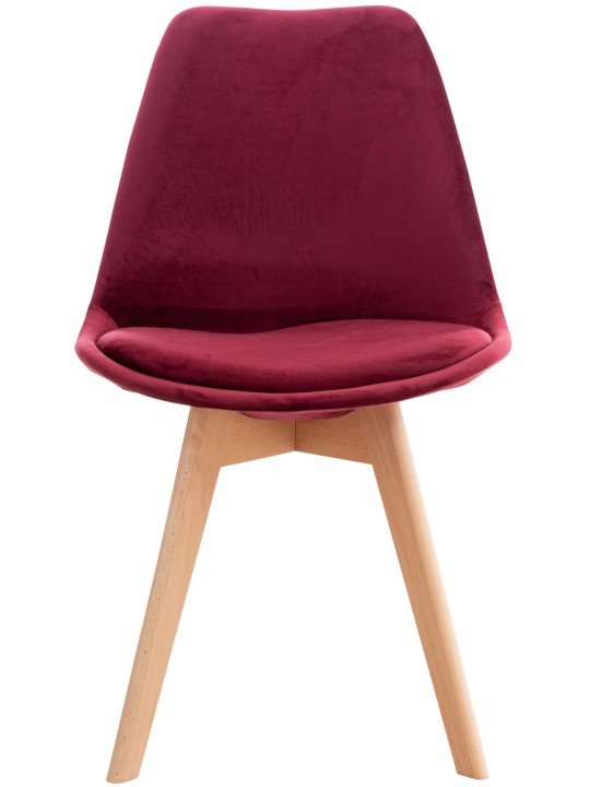 Conjunto 4 sillas Linares terciopelo, burdeos Conjunto 4 sillas Linares terciopelo, burdeos