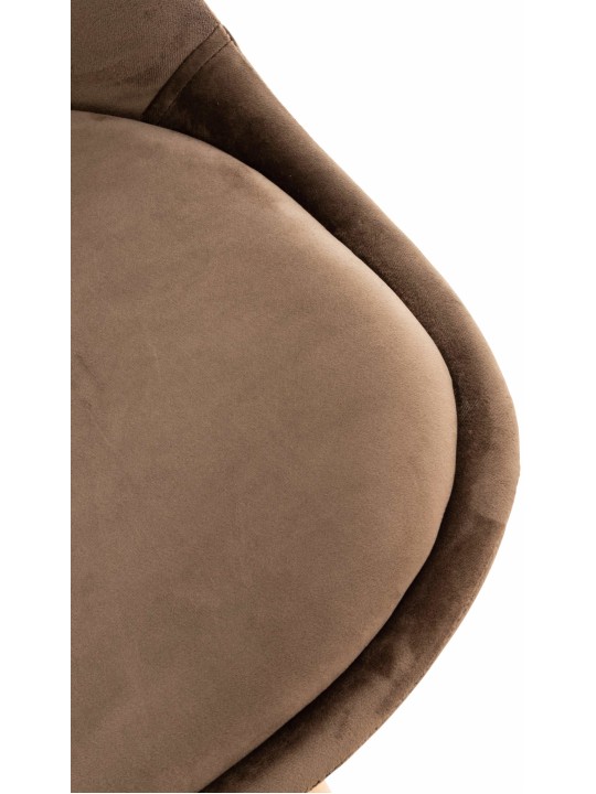 Conjunto 4 sillas Linares terciopelo, marrón oscuro